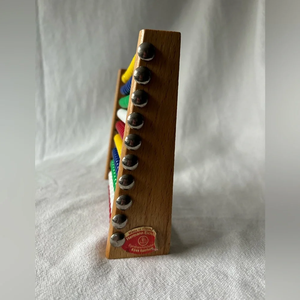 Vintage Hermann Eichhorn Wooden Abacus — Made in Germany Toy Montessori Retro